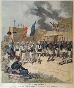 Ingresso della bandiera francese ad Abomey (Dahomey = Benin oggi) - copertina di 