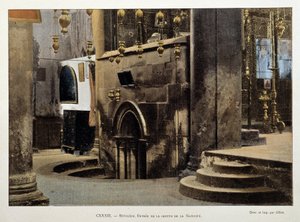 Ingresso della grotta della natività a Betlemme, fine XIX secolo