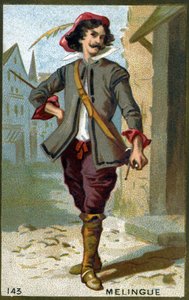 Etienne Marin Mélingue (1808 - 1875), attore francese che interpretò il ruolo di Artagnan (cromolitografia del XIX secolo) da Unknown artist