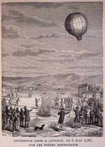 Esperimento fatto ad Annonay il 5 giugno 1783 dai fratelli Montgolfier - in 