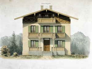 Facciata di una casa tedesca da Unknown artist