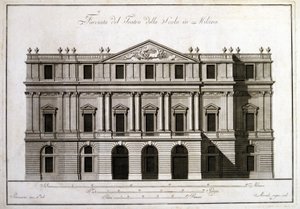 Facciata del teatro alla Scala di Milano da Unknown artist