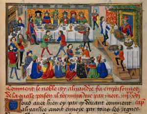 Scena di banchetto per il re Alessandro e i suoi cortigiani negli ultimi giorni della sua vita da Unknown artist