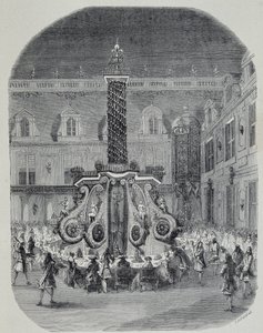 Festa di Luigi XIV (festa nel cortile di marmo a Versailles) da Unknown artist