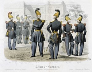 Vigili del Fuoco in uniforme - in "Album of costumes" da Unknown artist
