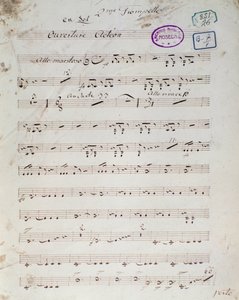 Prima pagina della partitura musicale di "Acteon" opera comica inglese di Daniel Francois Esprit Auber da Unknown artist