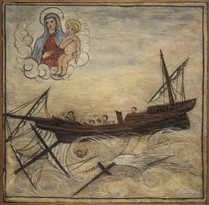 Ex voto marinaio, offerta popolare come pegno di devozione e gratitudine del marinaio sopravvissuto ai pericoli del mare proveniente dalla Chiesa del Carmine, Torre del Greco, vicino a Napoli da Unknown artist