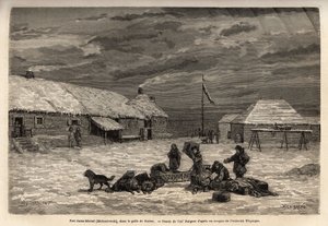 Forte Saint-Michel, possedimento inglese nel Golfo di Norton, incisione per illustrare il viaggio e le avventure in Colombia inglese, Isola di Vancouver e Alaska, di Frederick Whymper da Unknown artist