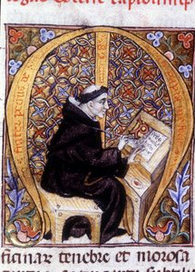Fra Pietro di Pavia, un copista al lavoro. Manoscritto del XIV secolo