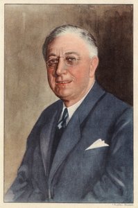 Franklin D Roosevelt (illustrazione) da Unknown artist