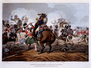 Curassieri francesi a Waterloo - in "Historical, military and naval anecdotes and incidents that arrived at the arms of Great Britain and their allies, ending in Waterloo" - di Edward Orme, ill. di Fry, Londra da Unknown artist