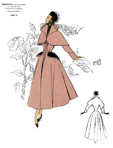 Moda francese, design del cappotto Redingote.