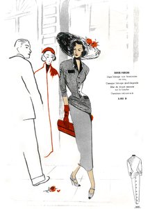 Moda francese, design di capi a due pezzi. da Unknown artist