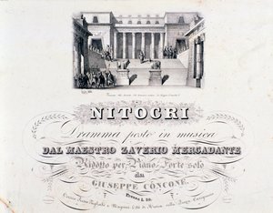 Frontespizio di Nitocri, opera di Mercadante da Unknown artist
