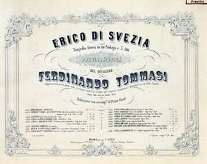 Frontespizio di Enrico di Svezia, opera di Ferdinando Tommasi da Unknown artist