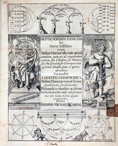Frontespizio di Heptachordum danicum di John Michael Corvinus
