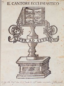 Frontespizio di Il cantore ecclesiastico di Giuseppe Frezza dalle Grotte da Unknown artist