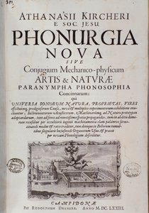 Frontespizio di Phonurgia nova (1673)