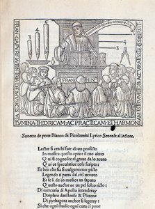 Frontespizio del trattato Angelicum ac divinicum opus musicae di Franchino Gaffurio da Unknown artist