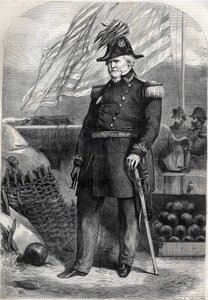 Generale Winfield Scott (1786 - 1866). Incisione del 1860.