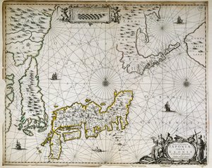 Carta geografica del Giappone, Corea e Cina meridionale da Unknown artist