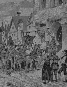 Guerra dei contadini tedeschi (1524-1526): Orenbach, contadini, Rotenburg, Baviera, Germania