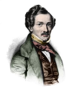 Gilbert Duprez (1806-1896), tenore francese - Ritratto del tenore francese Gilbert Louis Duprez (1806-1896) da Unknown artist