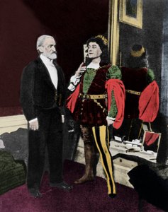 Giuseppe Verdi e Victor Maurel (in Iago) nel febbraio 1887 alla Scala di Milano dopo la prima di Otello
