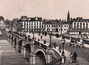 Glasgow, Scozia: vista del Ponte Broomielaw. in 