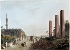 Pilastri di granito sul portico di Canopo nell