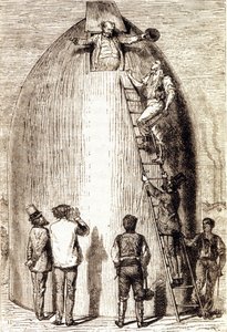 Incisione in "Dalla Terra alla Luna" di Jules Verne da Unknown artist