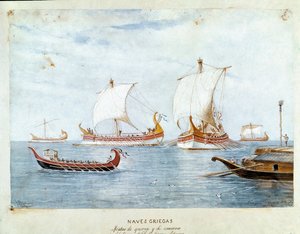 Navi da guerra e commercio greche da Unknown artist