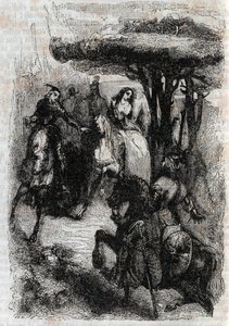 Grifone incontra Origille - incisione del 1851 da 