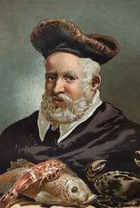Guillaume Rondelet, naturalista e medico francese. 1507-1566. da “La Ciencia y sus Hombres” di Louis Figuier. Barcellona 1881 da Unknown artist