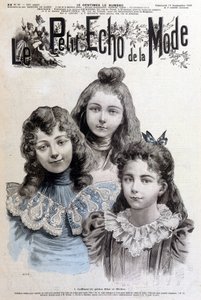 Acconciature per ragazze - in "Le petit echo de la mode" del 19/09/1897 da Unknown artist