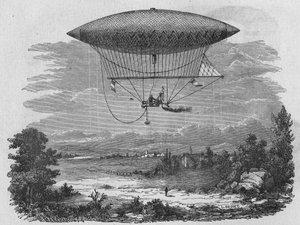 Henry Giffard testa un aerostato a vapore lungo 44 metri. In 