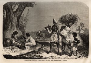 Tipi indù di varie caste, una famiglia di vaysias (commercianti), ai piedi dell