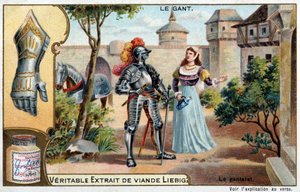 Storia del guanto: il guanto di ferro, pezzo di armatura, tra i popoli scandinavi - Cromolitografia Liebig