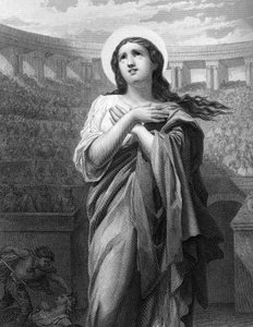 Santa Felicità. Vedova e martire romana. (II sec.) in "Le Sante Donne". 1852 da Unknown artist