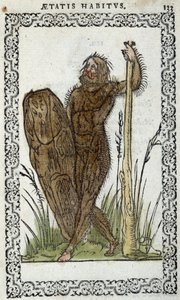 Uomo selvaggio - in "Habits et effigies" di Jean Sluperius da Unknown artist
