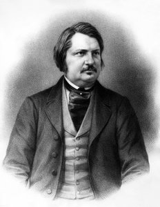 Honoré de Balzac (1799-1850) romanziere francese, c. 1840 (incisione)