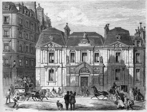 Hotel Carnavalet nella strada che allora si chiamava Culture Sainte Catherine a Parigi, oggi Museo Carnavalet in rue de Sévigné nel quartiere Marais. Incisione in 