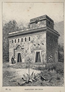 Abitazione degli Inca - incisione del 1889 in "Storia dell