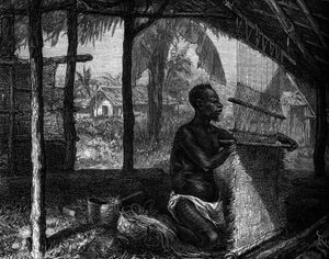 Zoo umano: tessitore addolcito del Gabon all