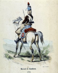 Ussaro di Chamboran nel 1793 a cavallo da Unknown artist