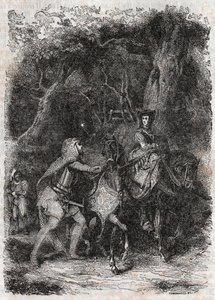 Ipalca arrestata da Rodomonte - incisione del 1851 da 