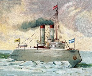 Rompighiaccio - Nave rompighiaccio (Ice Breeze) fine XIX secolo da Unknown artist