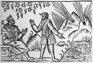 Ichthyomancia: divinazione tramite il movimento dei pesci - in "Historia de Gentibus Septentrionalibus" di Olaus Magnus, Roma 1555