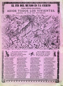 Tavola illustrata per una canzone messicana sulla fine del mondo, raccolta da Antonio Vanegas Arroyo (1850-1917) 1899