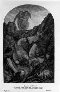 Illustrazione per "Hyperion" del poeta John Keats (1795-1821) XIX secolo